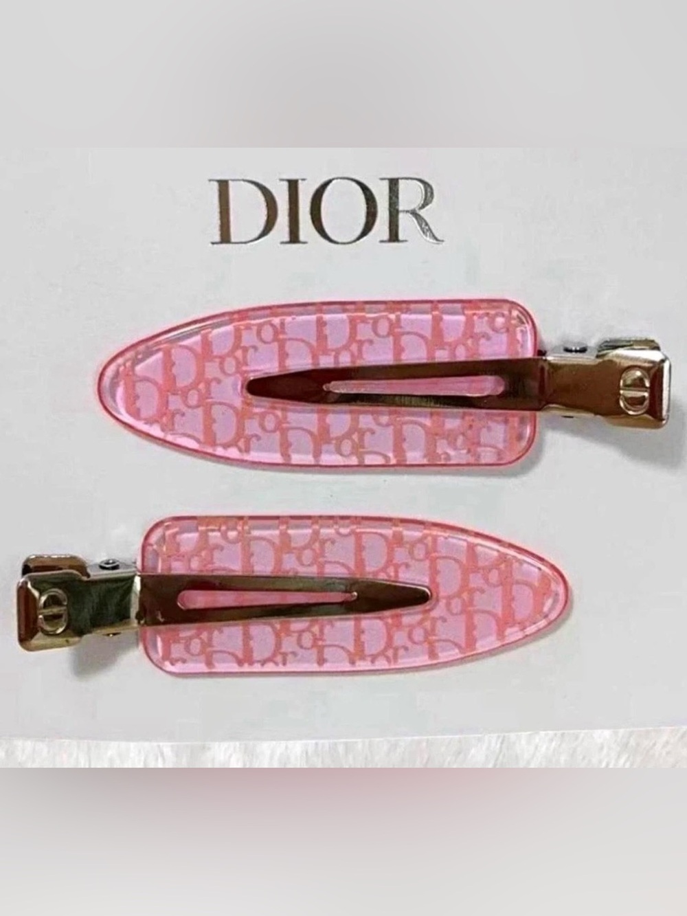 Dior Pink Hair Clips (Pack of 2)